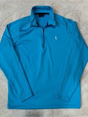 Galvin Green Men’s Teal Quarter-Zip Performance Pullover